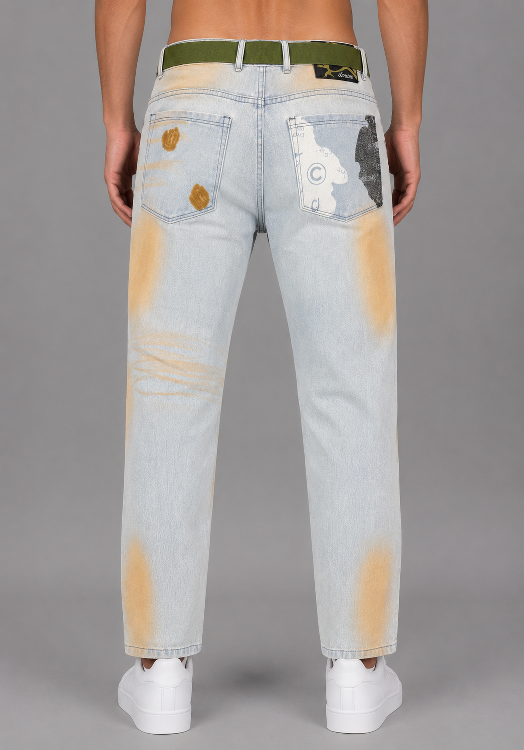 Enamel Stud Straight-Fit Back - Stretchable Jeans Wholesaler Gujarat